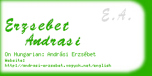 erzsebet andrasi business card