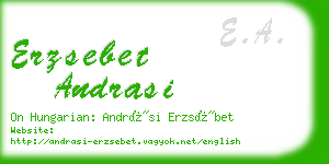 erzsebet andrasi business card